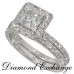2.40 CT Women's Princess Cut Diamond Engagement Ring 14K